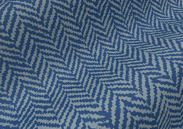 Chevron Stripe, Rich Blue - Twist&Fit Roller Blind - Image 4